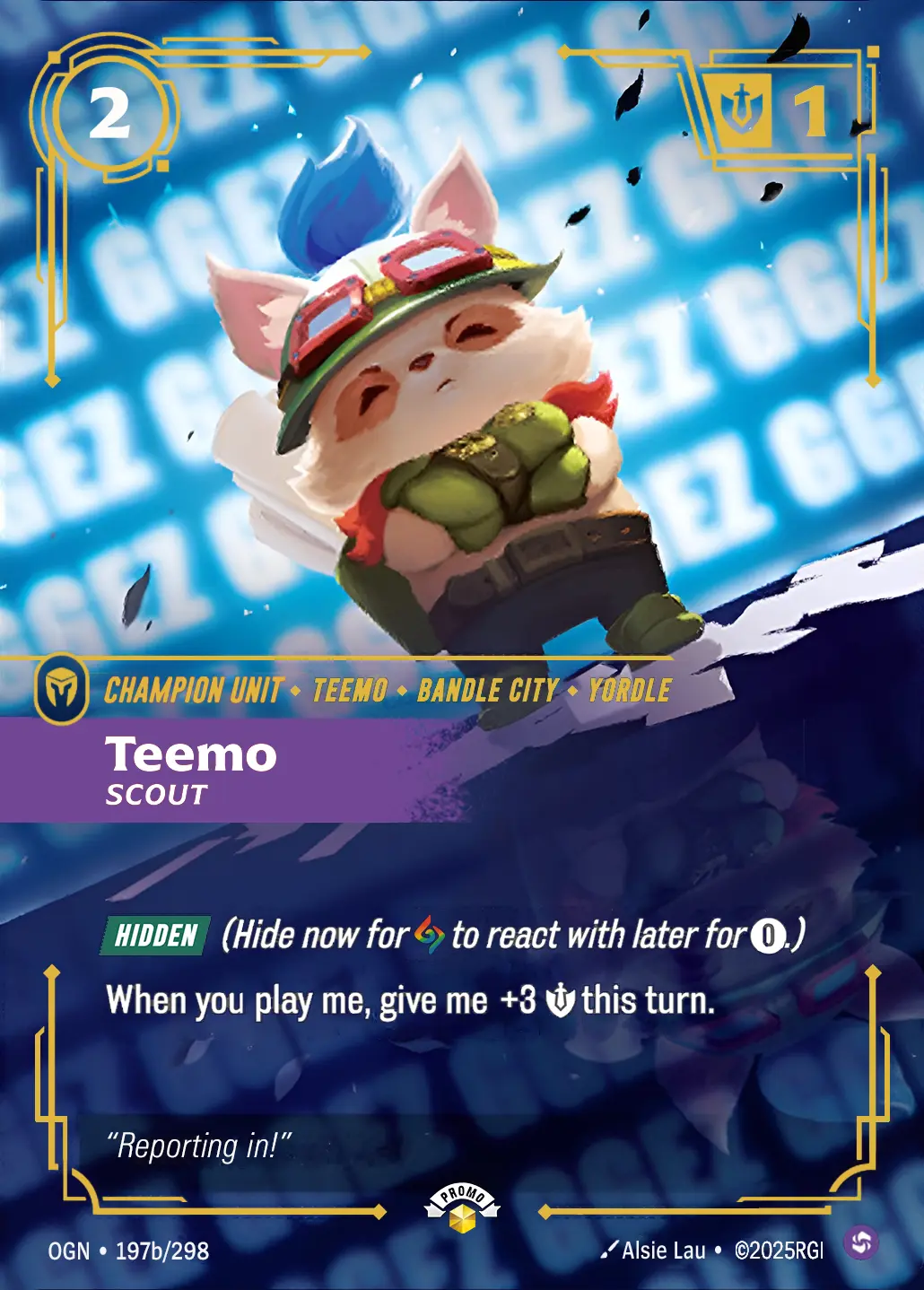 Teemo Scout - OGN-197b - Promotional Cards - Riftbound card